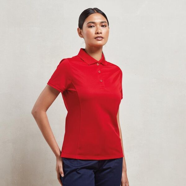 LADIES COOLCHECKER PIQUE POLO SHIRT Thumbnail