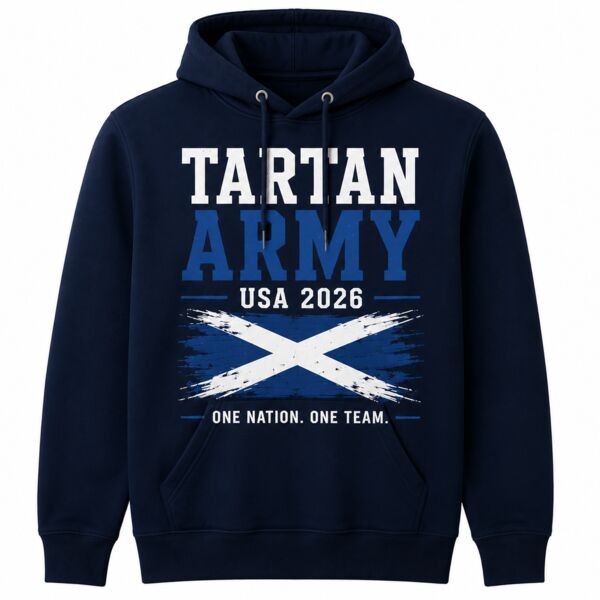 Tartan Army USA 2026 Hoodie | Scotland Supporter Hoodie Thumbnail